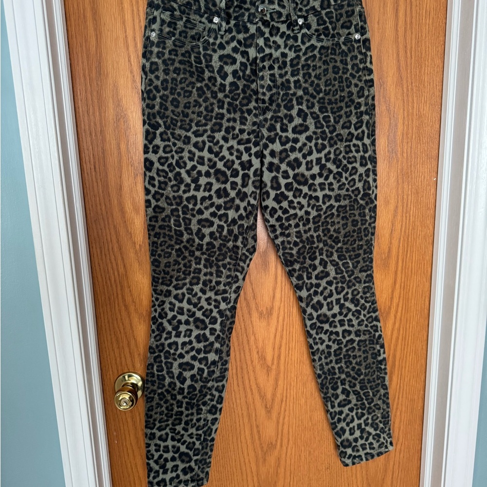 Good American Green and Black Skinny Jeans